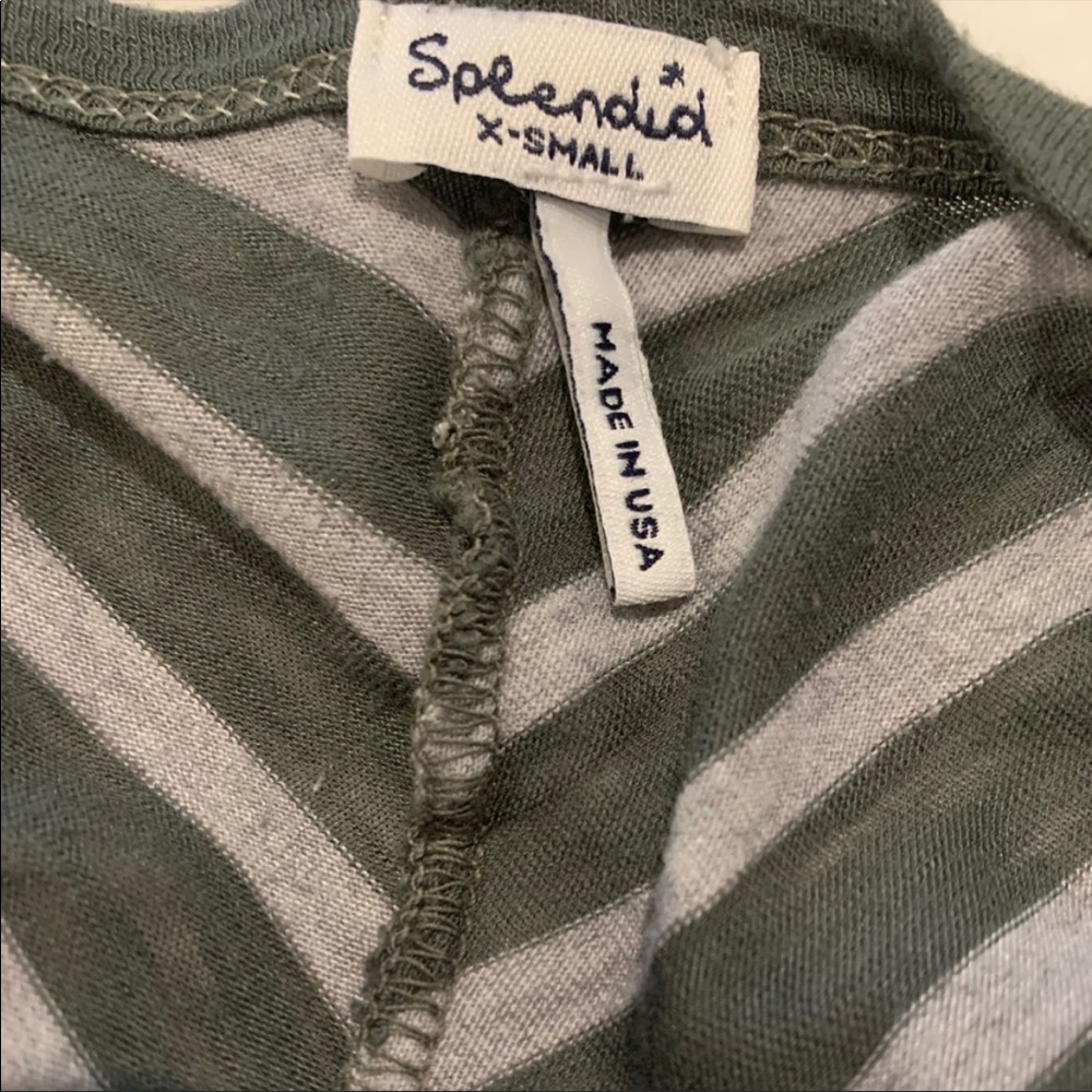 Splendid Open Front Drape Roll Tab Sleeve Chevron… - image 7